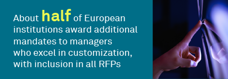 European institutions seek customized solutions from asset managers