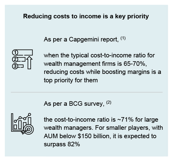 Reducing costs to income is a key priority