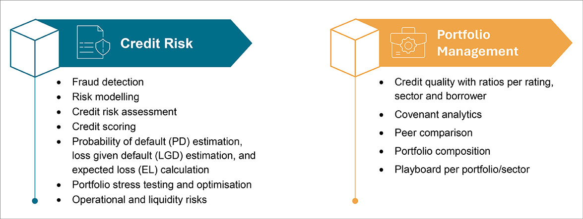 Real-world samples of dashboards across credit risk and portfolio management categories